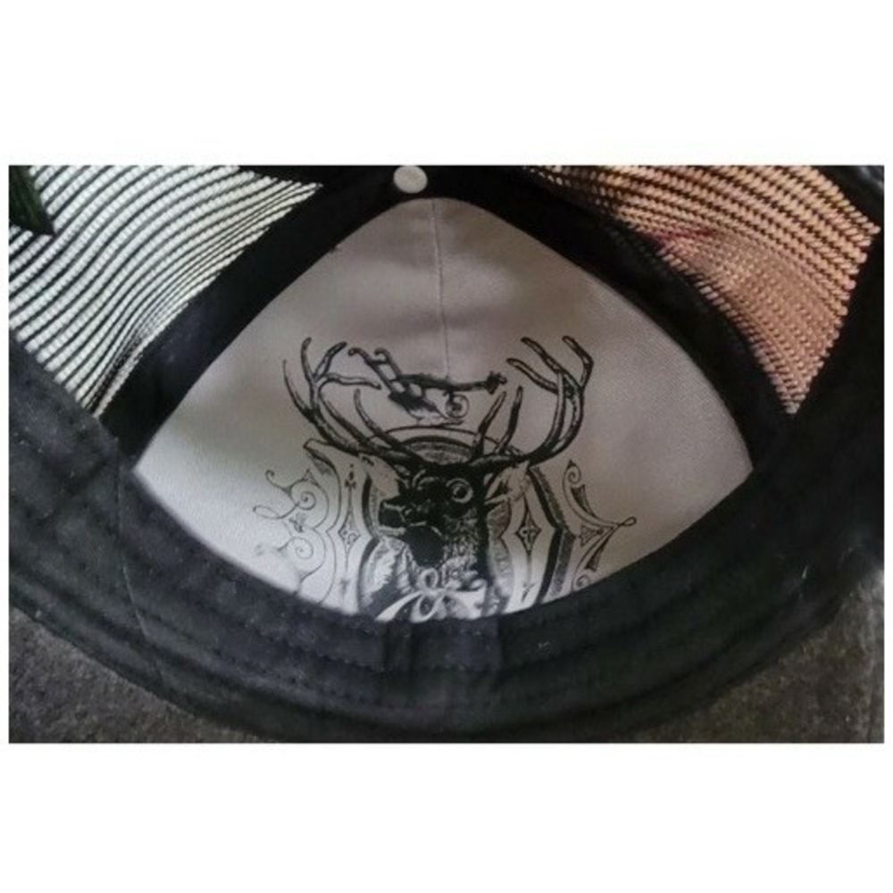 Vintage John‎ Deere Mesh Snapback Trucker Hat Dark Gray and Black - Picture 4 of 8